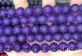 CCN6363 15.5 inches 6mm, 8mm, 10mm & 12mm round matte candy jade beads