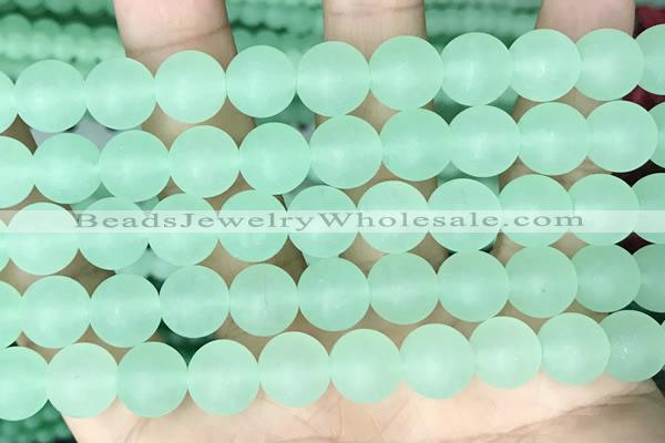 CCN6365 15.5 inches 6mm, 8mm, 10mm & 12mm round matte candy jade beads