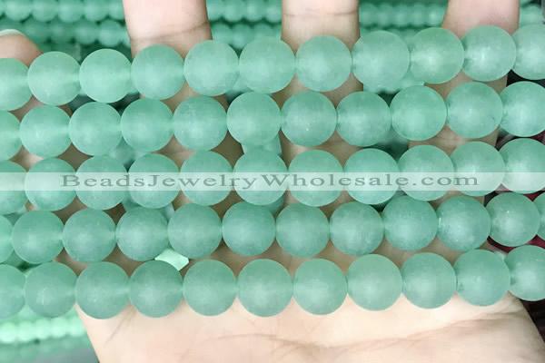 CCN6366 15.5 inches 6mm, 8mm, 10mm & 12mm round matte candy jade beads