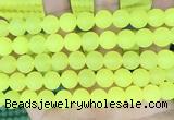 CCN6367 15.5 inches 6mm, 8mm, 10mm & 12mm round matte candy jade beads