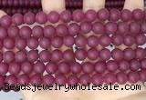 CCN6371 15.5 inches 6mm, 8mm, 10mm & 12mm round matte candy jade beads