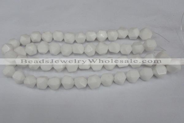 CCN660 15.5 inches 15*15mm faceted nuggets candy jade beads