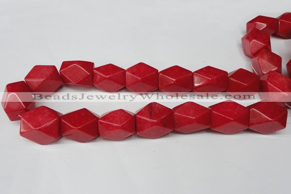 CCN673 15.5 inches 18*25mm faceted nuggets candy jade beads