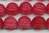 CCN677 15.5 inches 16mm carved round candy jade beads wholesale