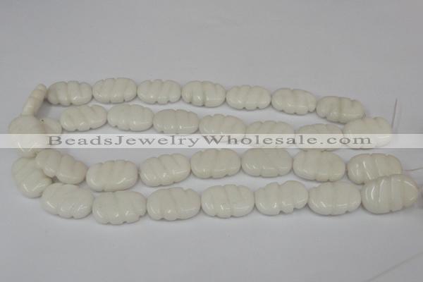 CCN680 15.5 inches 15*23mm carved oval candy jade beads wholesale