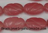 CCN681 15.5 inches 15*23mm carved oval candy jade beads wholesale