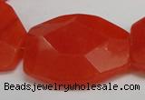 CCN692 15.5 inches 30*40mm faceted octagonal candy jade beads