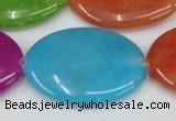 CCN726 15.5 inches 25*35mm oval candy jade beads wholesale