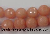 CCN775 15.5 inches 6mm faceted round candy jade beads wholesale