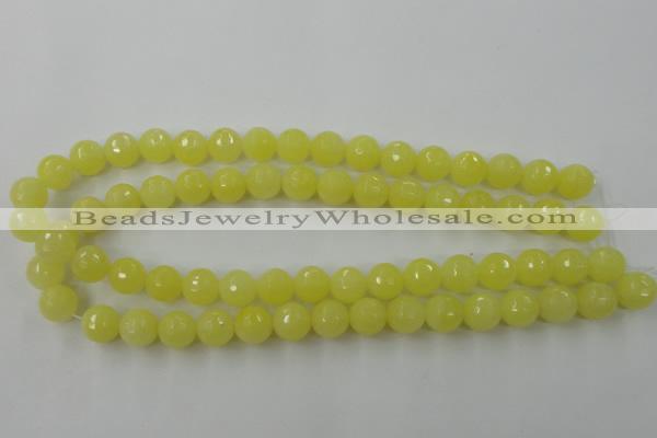 CCN810 15.5 inches 10mm faceted round candy jade beads wholesale