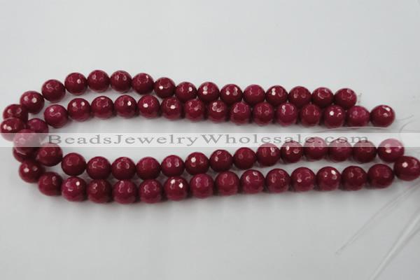 CCN825 15.5 inches 12mm faceted round candy jade beads wholesale