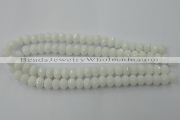 CCN904 15.5 inches 9*12mm faceted rondelle candy jade beads