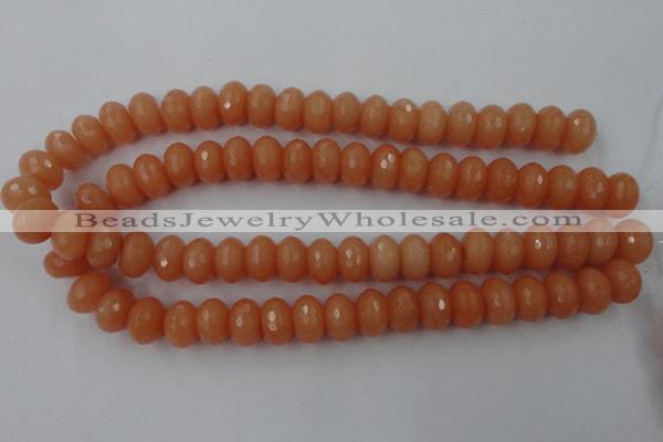 CCN917 15.5 inches 10*14mm faceted rondelle candy jade beads