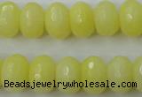 CCN919 15.5 inches 10*14mm faceted rondelle candy jade beads