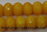 CCN933 15.5 inches 12*16mm faceted rondelle candy jade beads