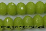 CCN934 15.5 inches 12*16mm faceted rondelle candy jade beads