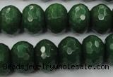 CCN936 15.5 inches 12*16mm faceted rondelle candy jade beads