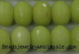 CCN949 15.5 inches 14*18mm faceted rondelle candy jade beads