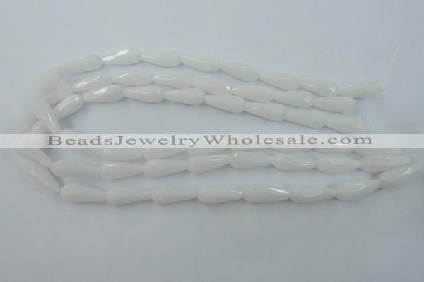 CCN973 15.5 inches 9*22mm faceted teardrop candy jade beads