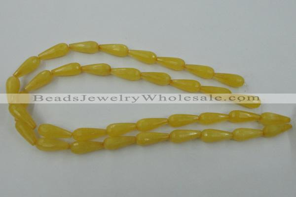 CCN977 15.5 inches 9*22mm faceted teardrop candy jade beads