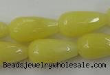 CCN993 15.5 inches 13*25mm faceted teardrop candy jade beads