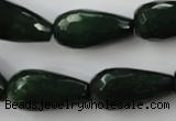 CCN998 15.5 inches 13*25mm faceted teardrop candy jade beads