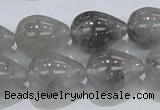 CCQ107 15.5 inches 15*20mm teardrop cloudy quartz beads wholesale