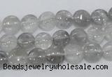 CCQ115 15.5 inches 8mm coin cloudy quartz beads wholesale