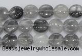 CCQ116 15.5 inches 10mm coin cloudy quartz beads wholesale