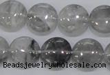 CCQ118 15.5 inches 15mm coin cloudy quartz beads wholesale