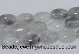 CCQ144 15.5 inches 8*12mm oval cloudy quartz beads wholesale