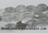 CCQ152 15.5 inches 8*12mm faceted oval cloudy quartz beads wholesale