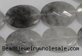 CCQ156 15.5 inches 18*25mm faceted oval cloudy quartz beads wholesale