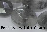 CCQ157 15.5 inches 24*30mm faceted oval cloudy quartz beads wholesale