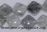 CCQ204 15.5 inches 15*15mm diamond cloudy quartz beads wholesale