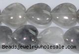 CCQ223 15.5 inches 20*20mm heart cloudy quartz beads wholesale