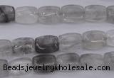 CCQ260 15.5 inches 8*10mm rectangle cloudy quartz beads