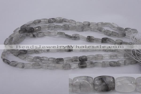 CCQ260 15.5 inches 8*10mm rectangle cloudy quartz beads