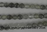 CCQ311 15.5 inches 6mm faceted round cloudy quartz beads wholesale