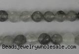 CCQ312 15.5 inches 8mm faceted round cloudy quartz beads wholesale