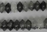 CCQ328 15.5 inches 7*13mm rondelle cloudy quartz beads wholesale