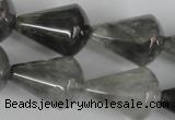 CCQ340 15.5 inches 18*25mm teardrop cloudy quartz beads wholesale