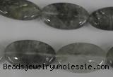 CCQ389 15.5 inches 15*25mm oval cloudy quartz beads wholesale