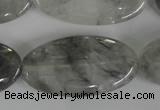 CCQ392 15.5 inches 20*40mm oval cloudy quartz beads wholesale