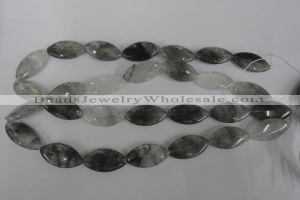 CCQ402 15.5 inches 15*30mm marquise cloudy quartz beads wholesale