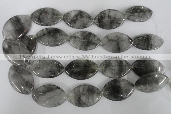 CCQ405 15.5 inches 25*40mm marquise cloudy quartz beads wholesale