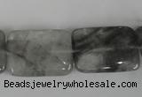 CCQ432 15.5 inches 18*25mm rectangle cloudy quartz beads wholesale