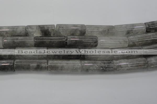 CCQ552 15.5 inches 16*40mm tube cloudy quartz beads wholesale