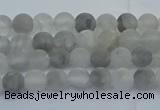 CCQ560 15.5 inches 4mm round matte cloudy quartz beads wholesale