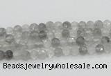 CCQ57 15.5 inches 4mm faceted round cloudy quartz beads wholesale